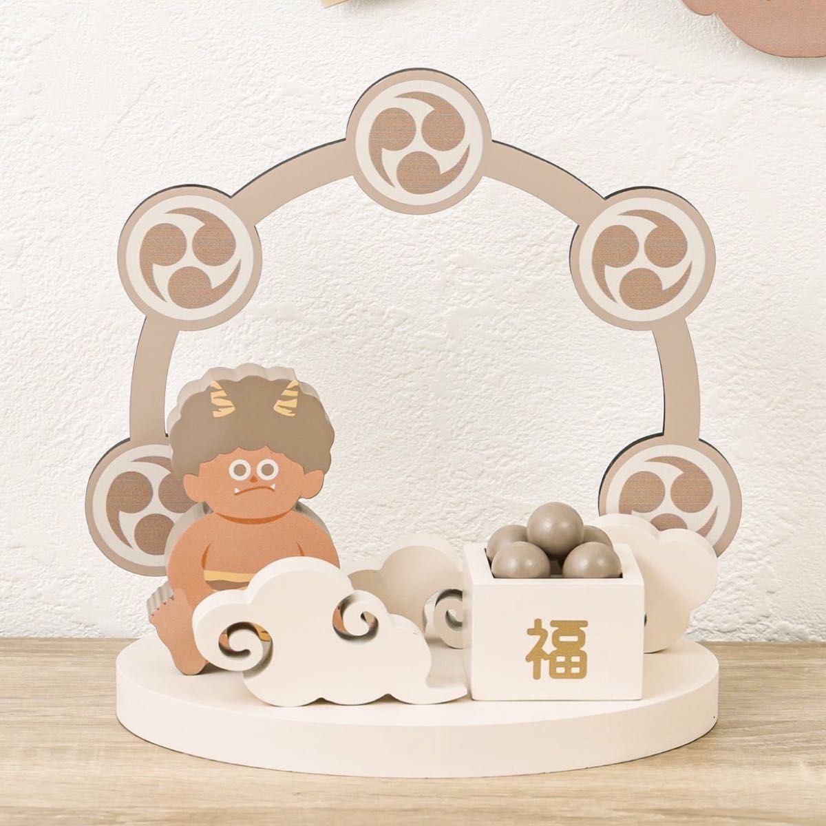 60u600＞ 節分 鬼退治 般若 木彫り コスプレ 木製 お面 仮想 能面 飾り 置物 オブジェ