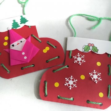 Amazon保育製作 クリスマス クリスマスブーツ 製作キット 壁面 クリスマス製作 福祉クリスマス雑貨おもちゃ