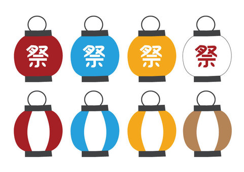 フェルトで作る提灯ガーランド 無料型紙＆作り方 手作りおままごと手芸＊あまなつのフェルトキッチン＊