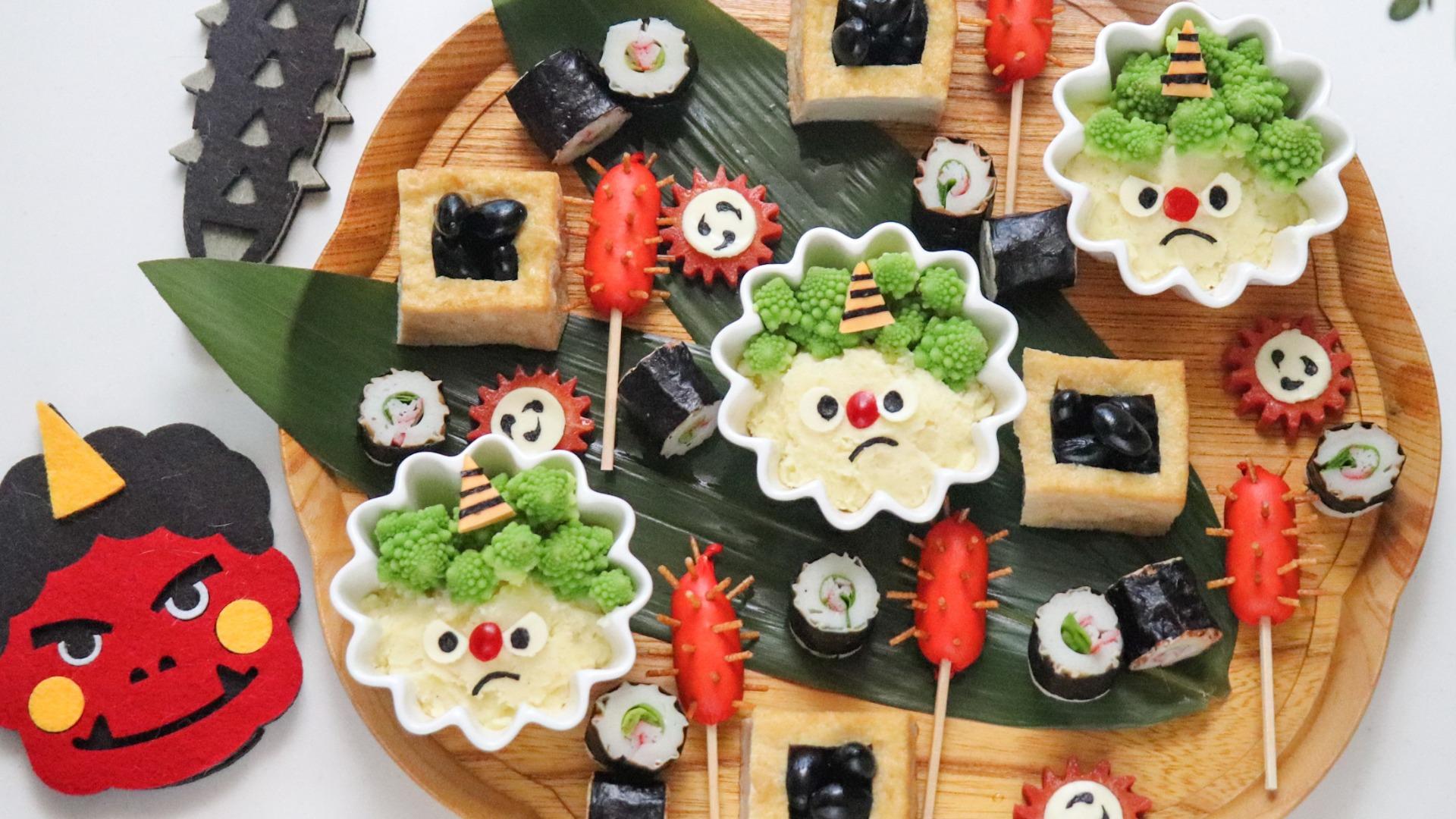 ★キャラ弁★節分♪鬼の親分＆子分のお弁当♪