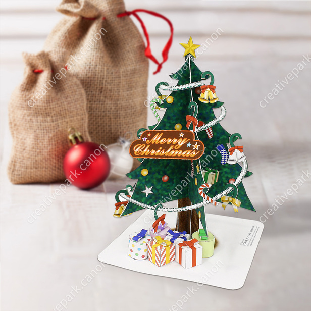 ペーパークラフト☆クリスマスリース テディベア を作ってみました無料型紙工房ことろ