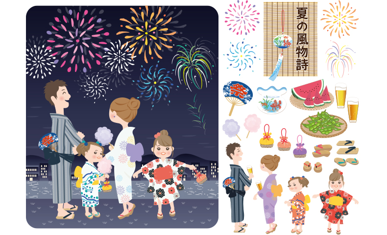 盆踊りと太鼓のイラスト お祭りかわいいフリー素材集 いらすとや