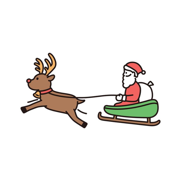 サンタトナカイそり-記号なしのイラスト素材57752799- PIXTA