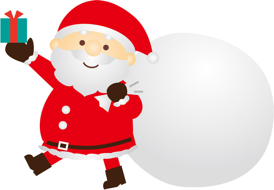 サンタさんのそりのシルエットと満月の夜の背景 幻想的なクリスマスの背景イラスト230410828- イメージマート