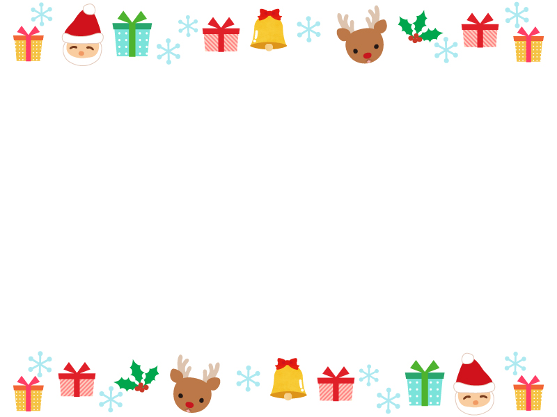 クリスマスフレームグラフォン無料素材