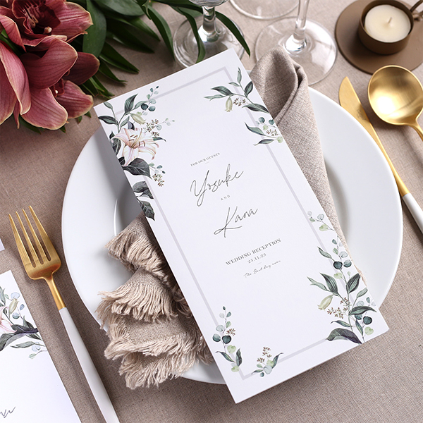 結婚式 ペーパーアイテム 席次表 プロフィールブック 席札 家族婚 少人数婚