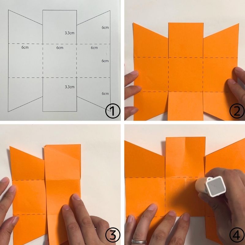 紙皿ハロウィンバッグの作り方 簡単でかわいいカボチャとネコ