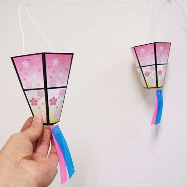 雪洞 ぼんぼり コードレス ＬＥＤ しだれ桜 ２１cm s