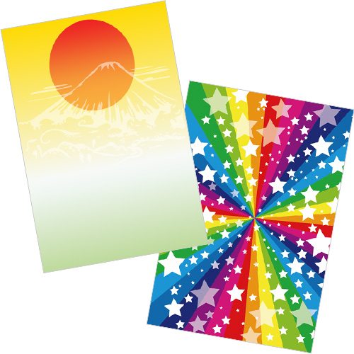 水引フレームと花のシルエットの縦長年賀状,文字無し,白背景 イラスト素材6098614- フォトライブラリ