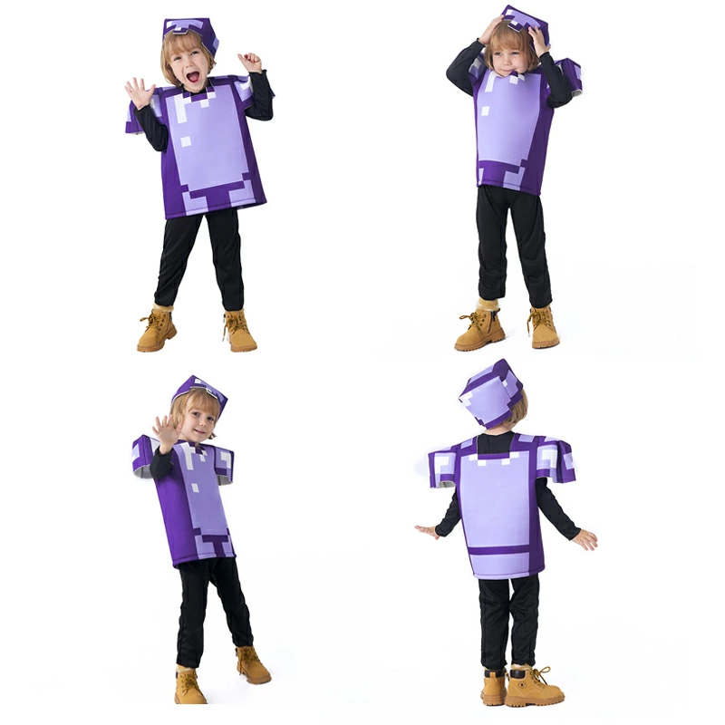 ハロウィン コスプレ 衣装 MINECRAFT マインクラフト スティーブ ハロウィン キッズ コスチューム 男の子 S-XL 子供 仮装Cosplay