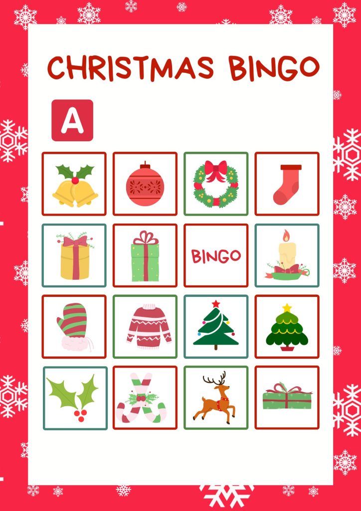 クリスマスビンゴカード、印刷可能なクリスマスビンゴ、クリスマスパーティーゲーム、楽しいクリスマスゲーム、クリスマスパーティー用の家族向けビンゴゲームBS701 f - Etsy 日本