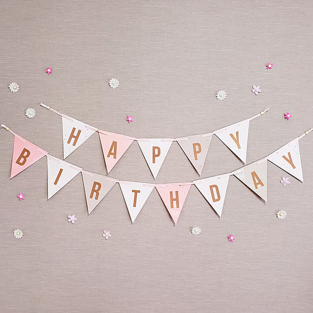 バースデー フェルト ガーランド ひらがな ダイソー DAISO