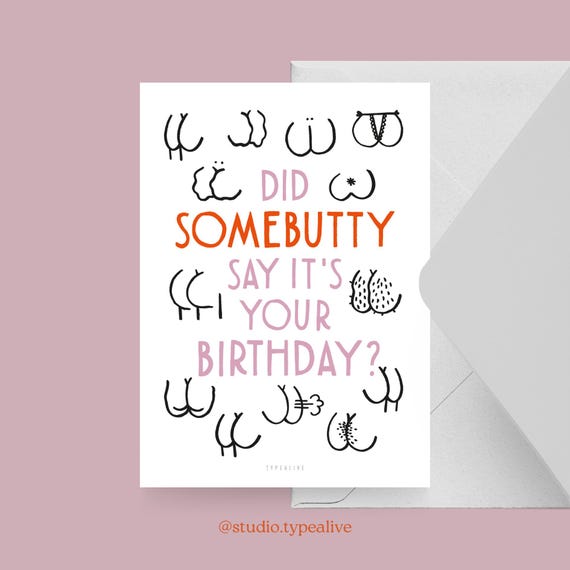 バースデーカードSOMEBUTTY BIRTHDAY面白いことわざが入った面白いバースデーカード - 友人の 30 歳または 40歳の誕生日に最適 - Etsy 日本