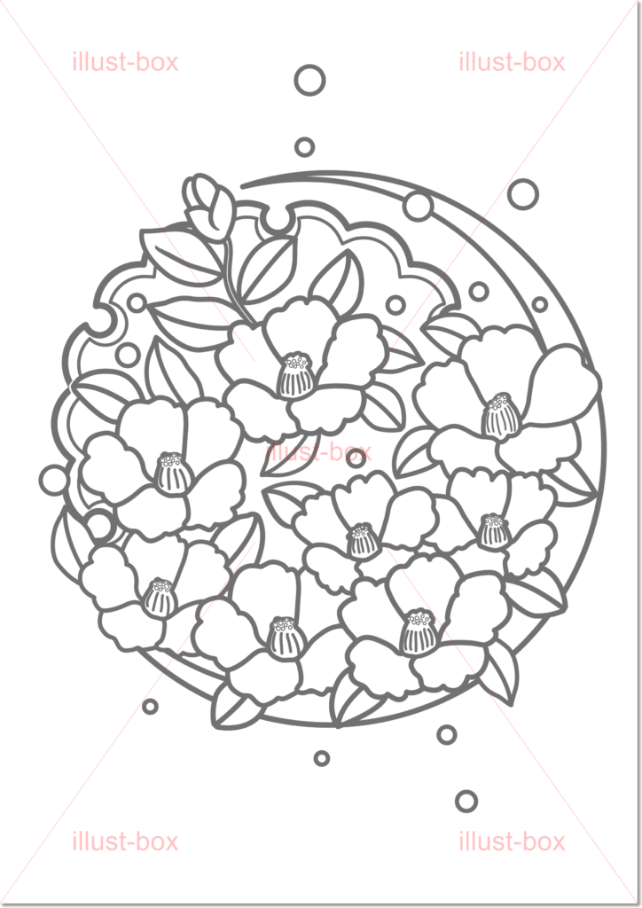 お正月塗り絵無料2025年巳年かわいい1月塗り絵お正月イラストダウンロード無料ダウンロード！保育教材イラスト無料型紙