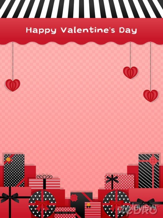 ふわふわハートの背景-縦 8種OKUMONO