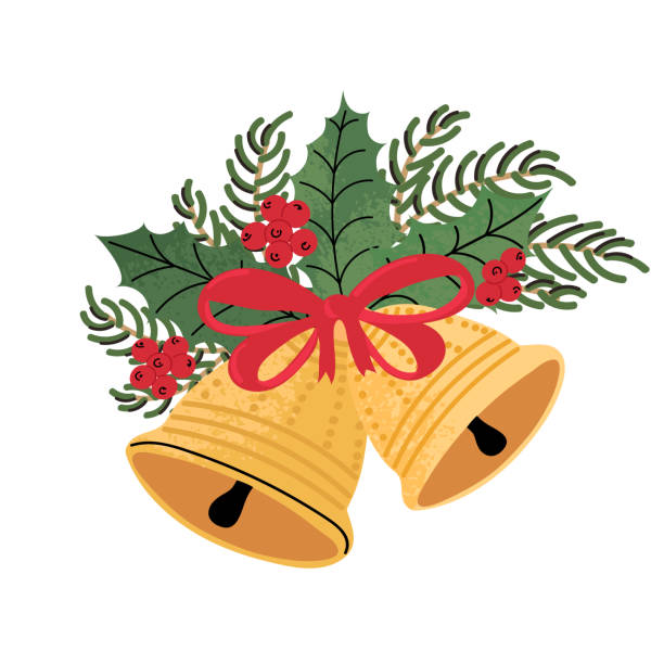 手書きイラスト無料クリスマス ベルイラストダウンロード