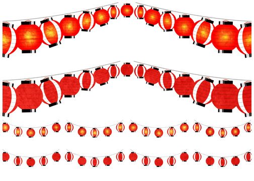 提灯 赤・青・黄色・緑・桃 のイラスト高品質の無料イラスト素材集のイラサポフリ