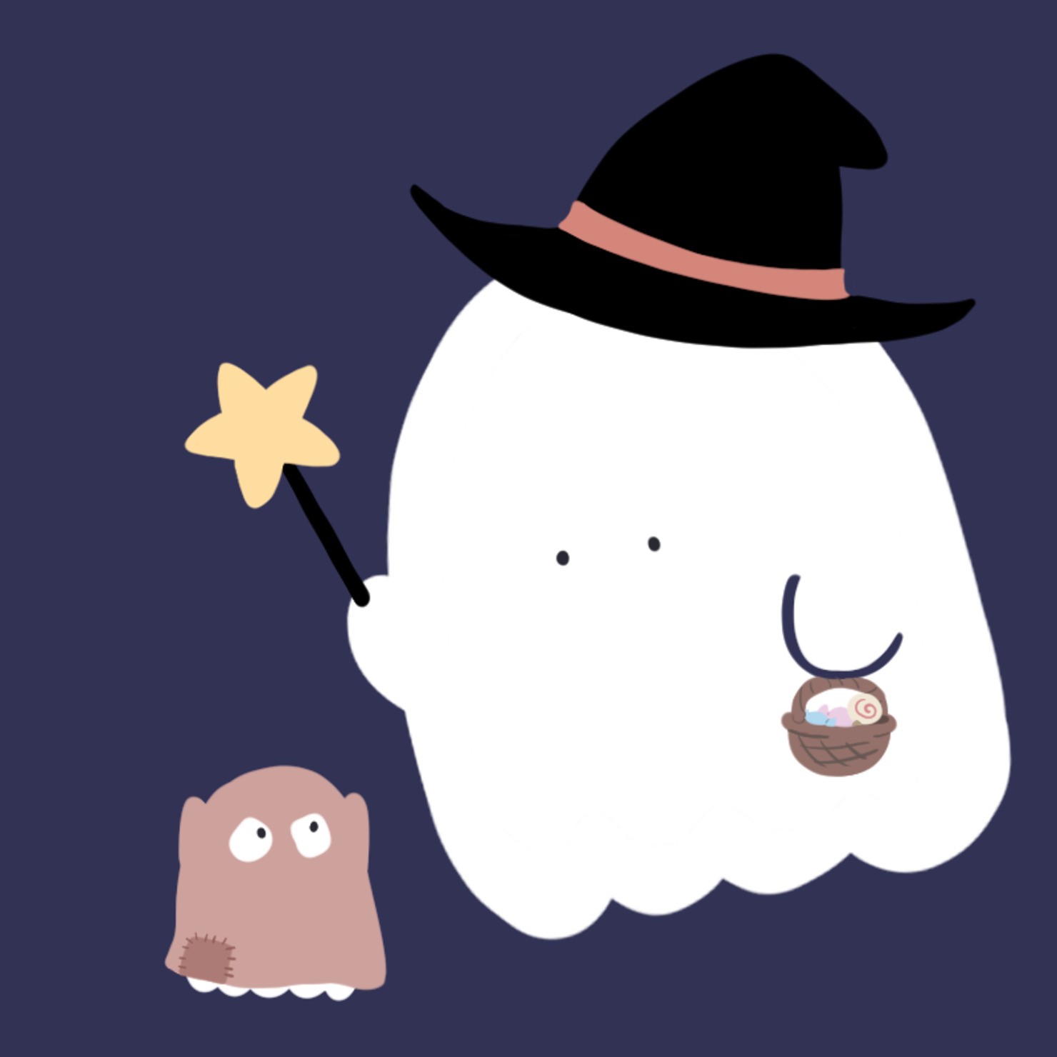 かわいいハロウィンおばけの無料フリーイラスト - イラストストック