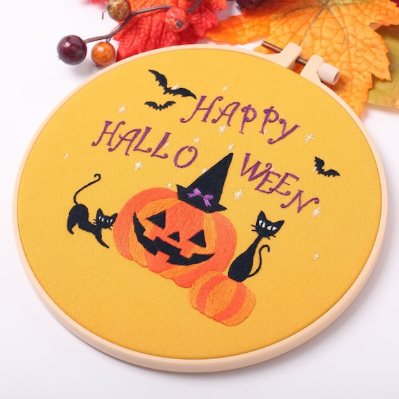 クロスステッチ刺繍キット 大人ハロウィーン Halloween 刺繍の楽ちんキット ハロウィンインテリア crossstitch - ショップPoco a poco 置物 - Pinkoi