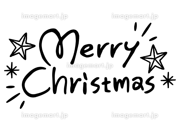 雪の結晶が入ったメリークリスマスのロゴ・アイコン 赤 Merry Christmasのイラスト素材FYI00889843ストックフォトのQlean Market キュリンマーケット