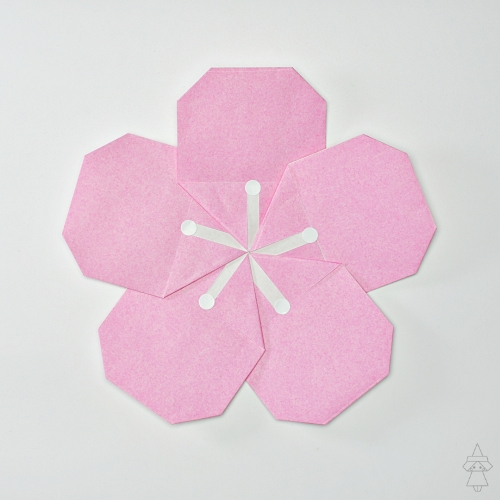 正月・節分・ひな祭り飾りに！折り紙の 梅の花 一枚でできる簡単な折り方♪│子供と楽しむ折り紙・工作