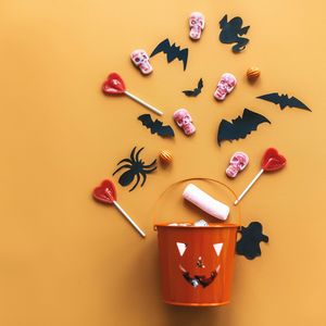 完成品 ペープサート まあるいたまご ハロウィンver 人物 保育教材 出し物