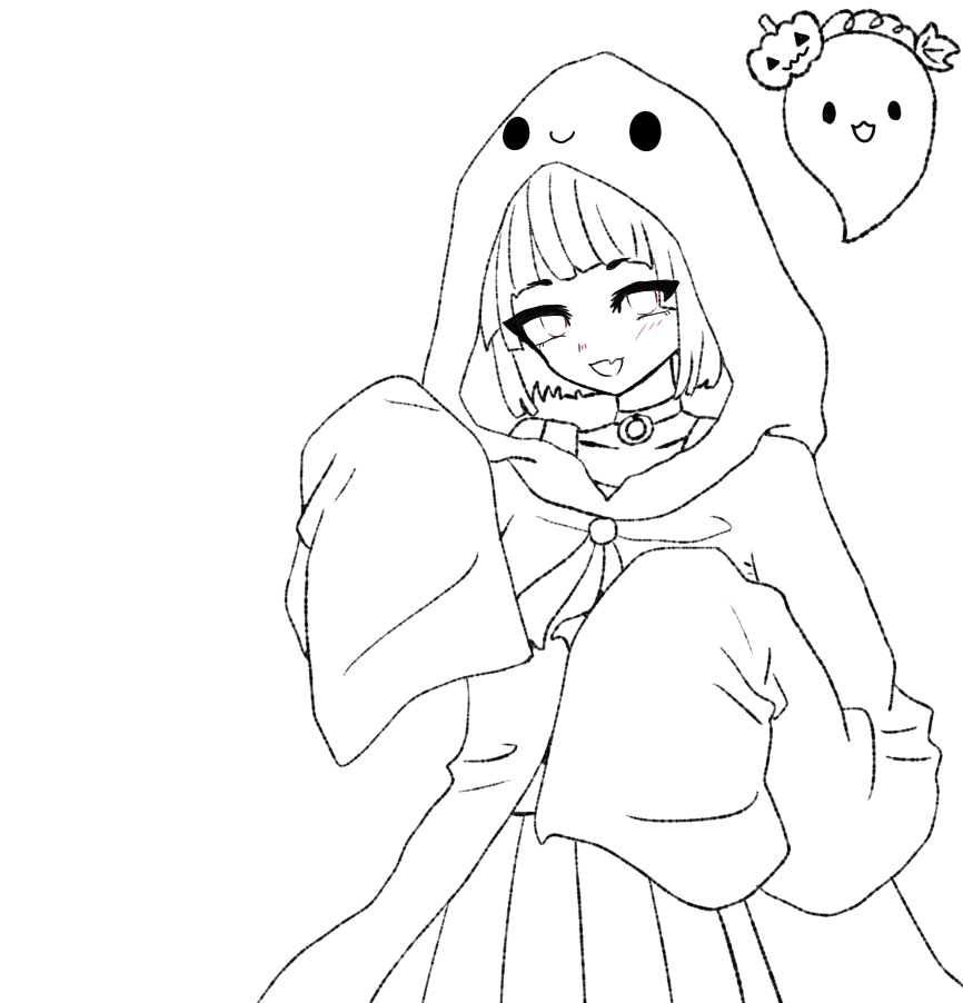 ハロウィンおばけの塗り絵が無料！ぬりえワールド