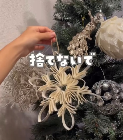 トイレットペーパーの芯を使った クリスマスリース 製作
