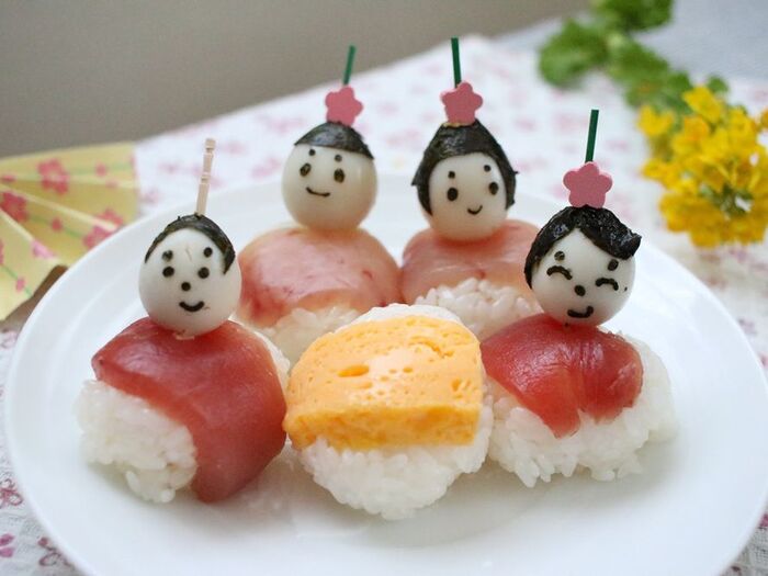 BON BON ART cooking: レシピ＊お手玉風かわいい雛てまり・おひな祭りのお寿司