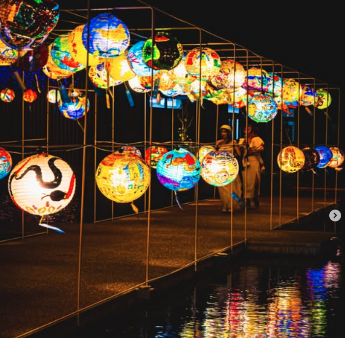 角巻わため 色紙 2024台湾台南ランタンフェスティバル 台湾から400個のランタン