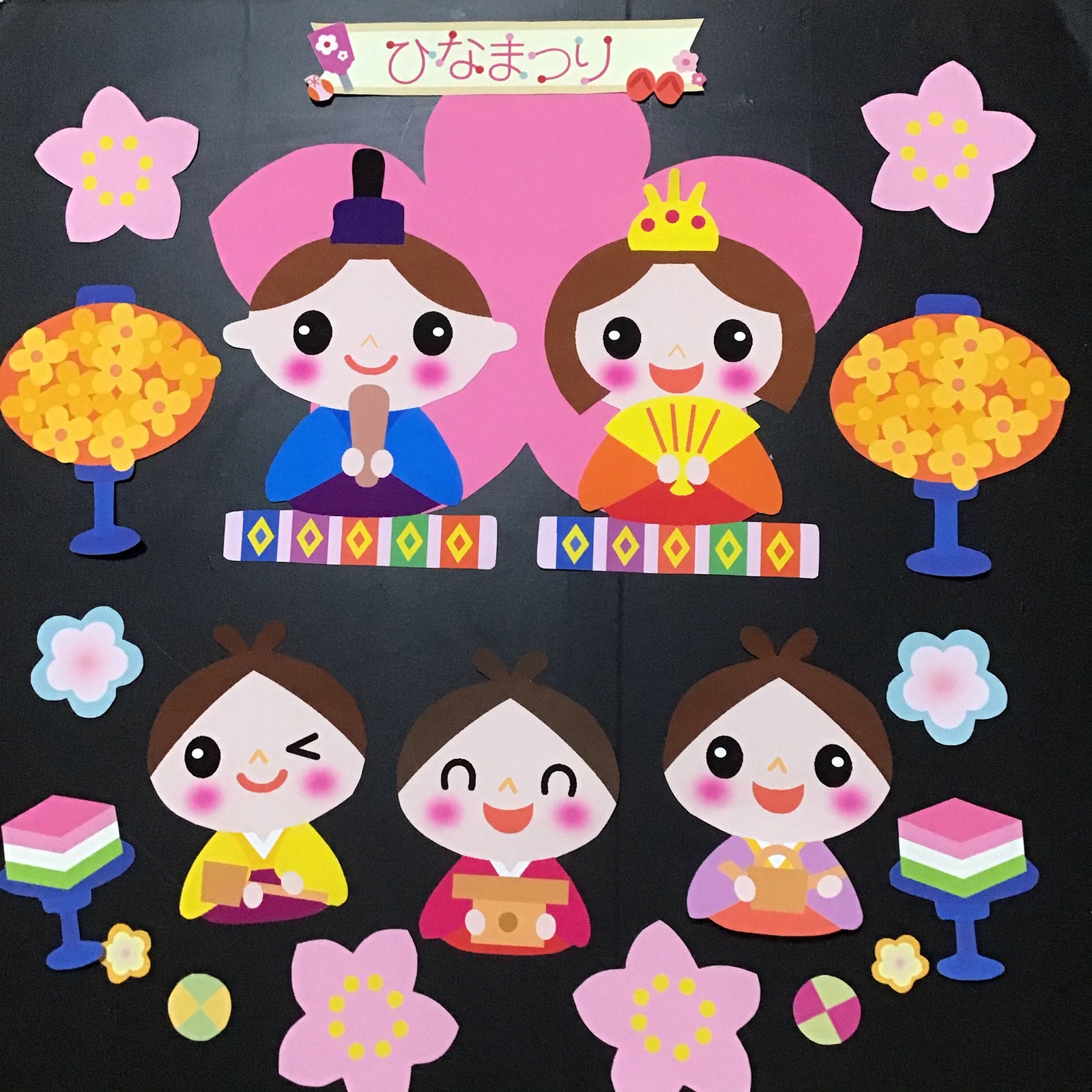 ① 吊るし飾り 大ひな祭り お雛様 桃の節句 壁飾り 壁掛け吊るし雛⑥ かわいい吊るし飾り