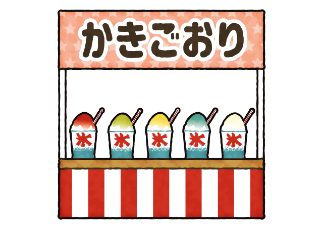 屋台 花火とお祭りの出店風景のイラスト素材24198658- PIXTA