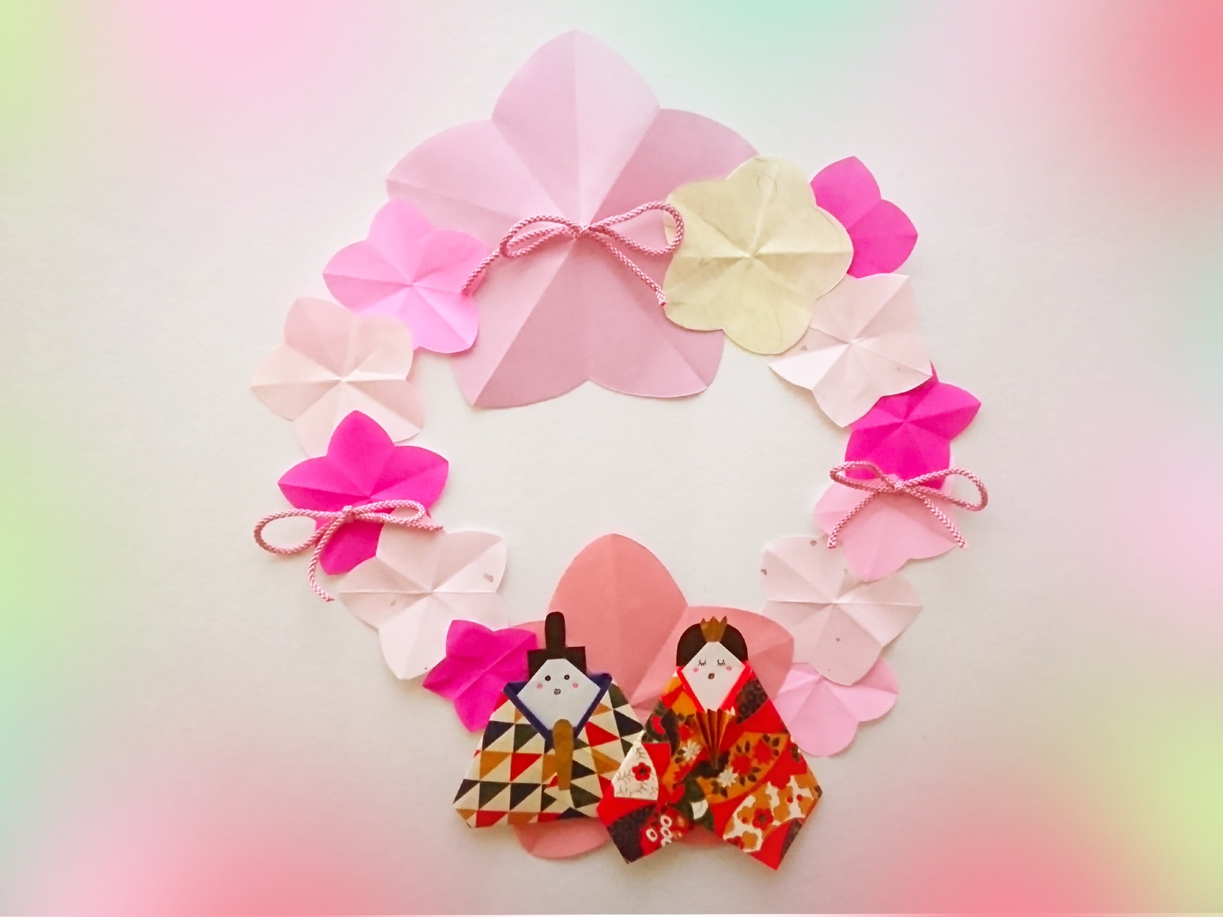 ひなまつりにおすすめの折り紙桜飾り作り