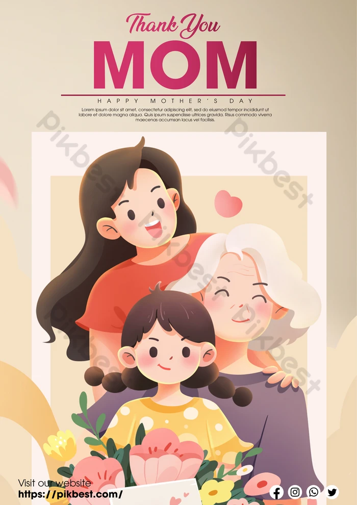 母の日販売バナー テンプレート広告招待状やポスター デザイン紙アート花背景と社会的なメディアのベクトル図 - eコマースのベクターアート素材や画像を多数ご用意- iStock
