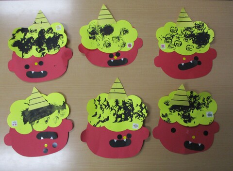 節分製作 ほっぺ・はいはい