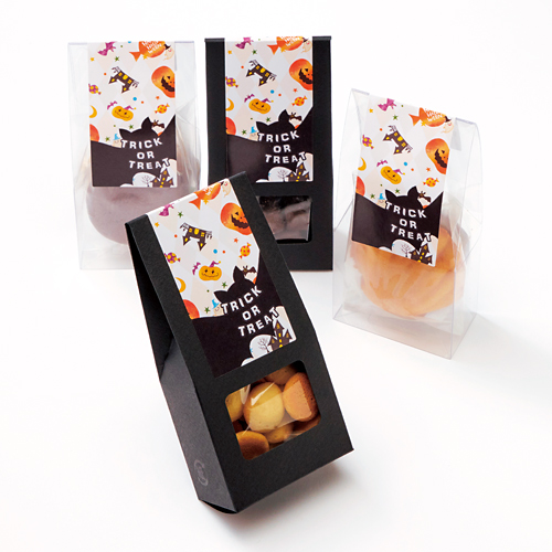 ハロウィン折り紙 おかしラッピングテトラパックのプチギフト