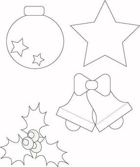 クリスマス 塗り絵 オーナメント