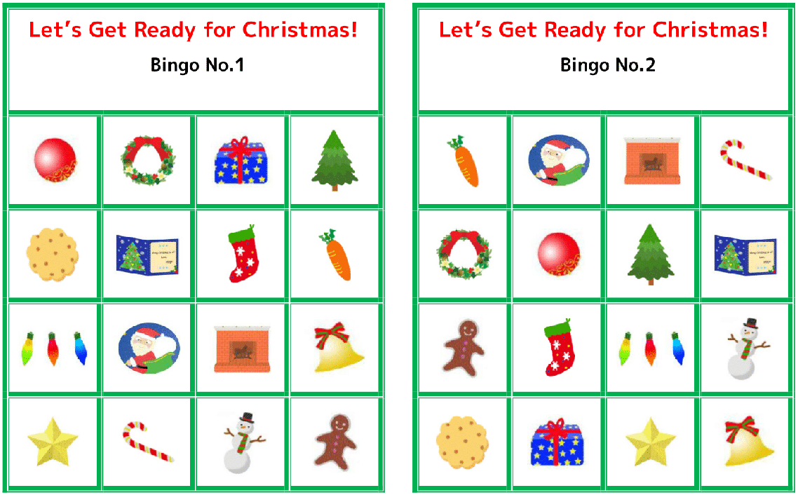 クリスマスのビンゴシート - まなびのマルシェminne byGMOペパボ 国内最大級のハンドメイド・手作り通販サイト