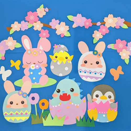 壁面 壁面飾り イースター 春壁面 - メルカリ