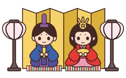 ひな祭り顔ハメ素材 おひなさま 男雛と女雛 の手描きイラストのイラスト素材98013585- PIXTA