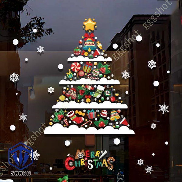 クリスマス 飾り かざり サンタクロース 窓 ガラス 貼ってはがせる シール ステッカー ラメ キラキラ パーティー グッズ 鏡 プレゼントサンタ :鏡専門店 NIKOKIRA - 通販 - Yahoo!ショッピング