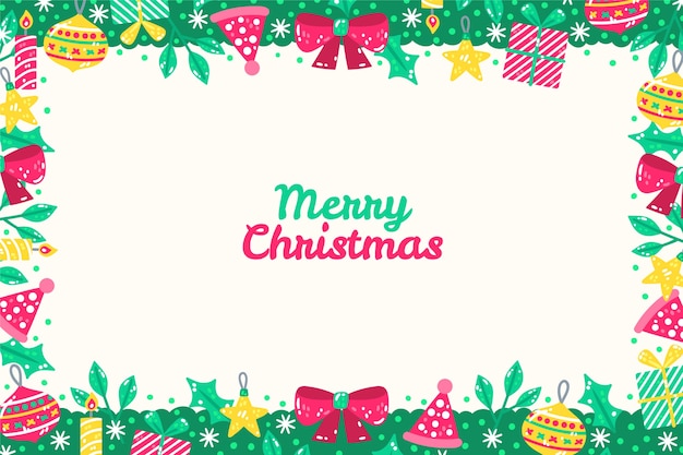 かわいいクリスマスのフレーム 横のイラスト素材95655341- PIXTA