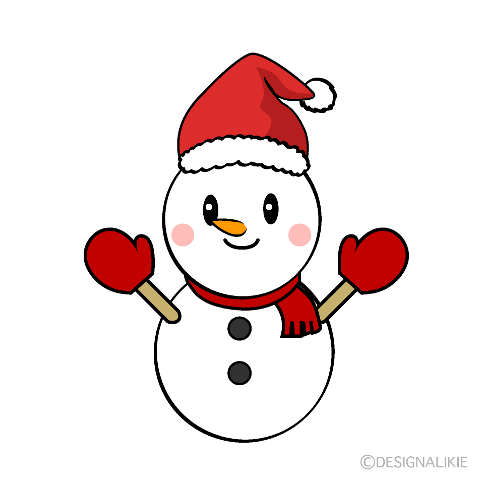 雪だるまかわいい暖かい紙とクリスマスサンタクロース風イラストをカット, サンタクロース, メリークリスマス, 可愛いイラスト画像、PNGフリー素材の、ロイヤリティフリ