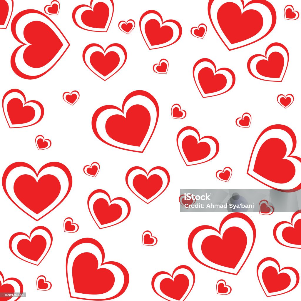 Ilustração バレンタイン フレーム・背景素材 縦向き 白背景do StockAdobe Stock