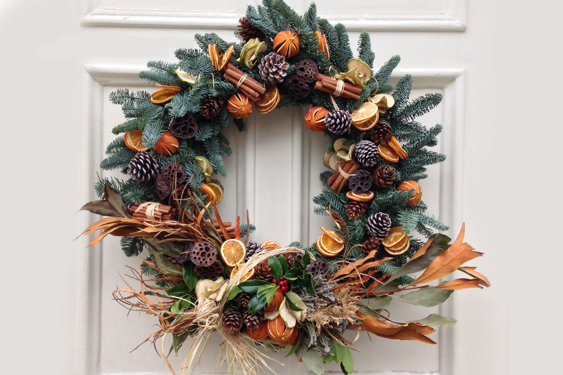 具だくさん！もりもりクリスマスドライフラワーミニスワッグ プリザーブドフラワー プレゼント スワッグ Green Note* 通販14979557Creema クリーマ