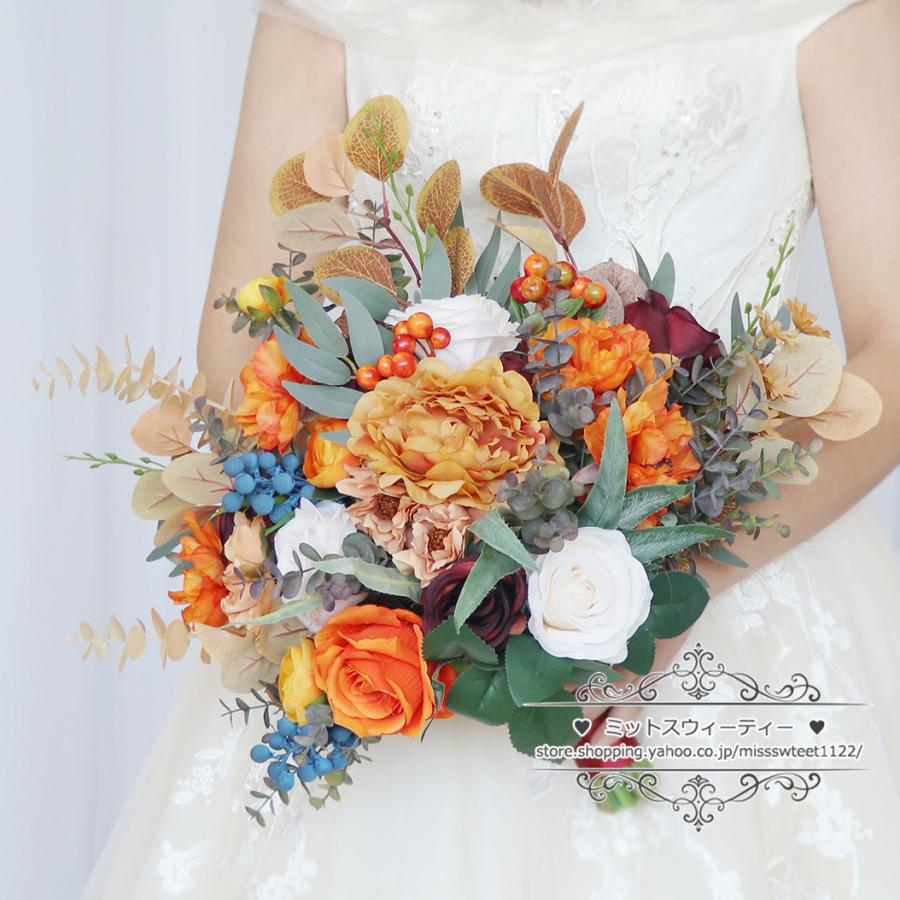 ブライダルブーケ ラウンドブーケ ワインレッド ウエディングブーケ ウェディング 花嫁 造花 結婚式 二次会 披露宴 海外挙式 花束 前撮り ローズバラ : ミットスウィーティー - 通販 - Yahoo!ショッピング
