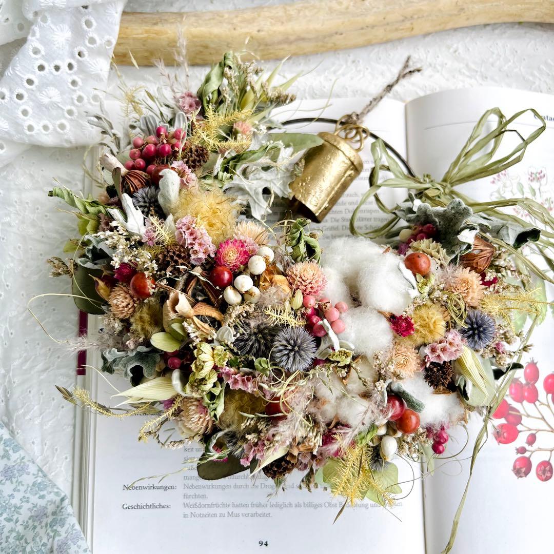 クリスマス お正月 節分 冬 リース キャンドル リース キャンドルリース ドライフラワー クリスマスリース サンタクロース 雪だるま しめ縄