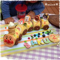 簡単♡子供喜ぶドーム型アンパンマンケーキ