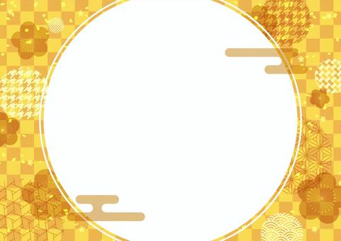 カラフルなお正月の背景 8種OKUMONO