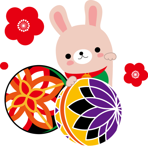 年賀状イラストお正月 羽子板 無料イラスト